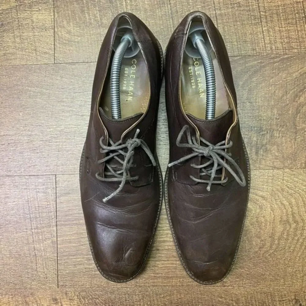 Mens Cole Haan Grand OS Brown‎ Leather Oxford Dress Shoes Size 10.5 M EUC